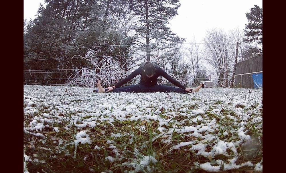 snow yoga